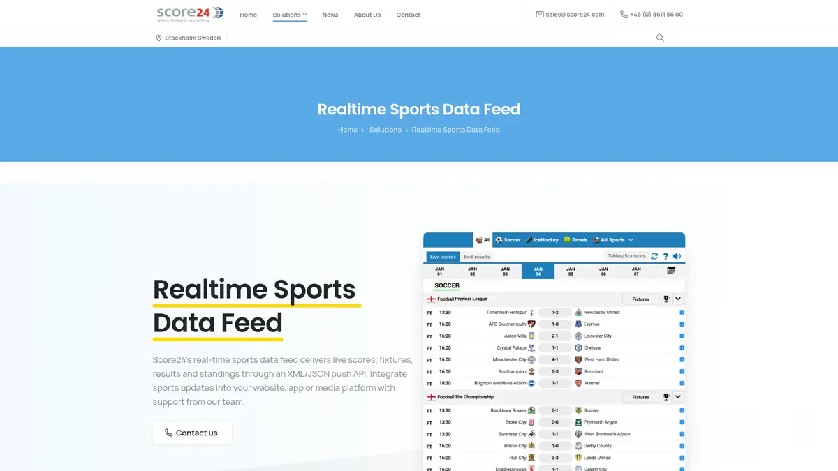 Score24 official technical or coverage page