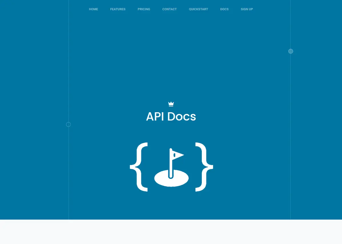 Slash Golf official API documentation page
