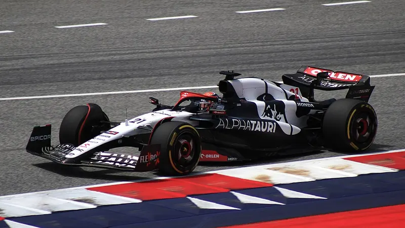Formula One racing car on a circuit